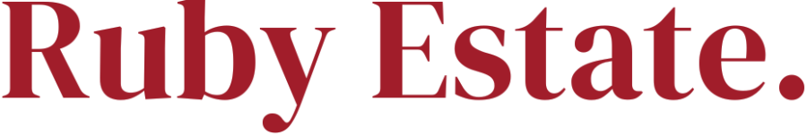 ruby estate logo red on transparent horizontal